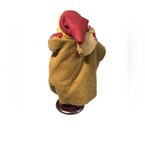 Vintage Saint Nick Santa Clause Table Decoration Felt Hand Painted Face 16" - Picture 3 of 10